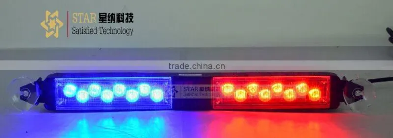 1W*16 LED emergency strobe visor lightbar