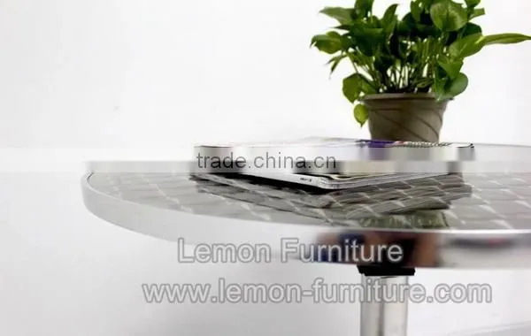 Cheap hotsell marble dining table tops with aluminum edge and stainless leg