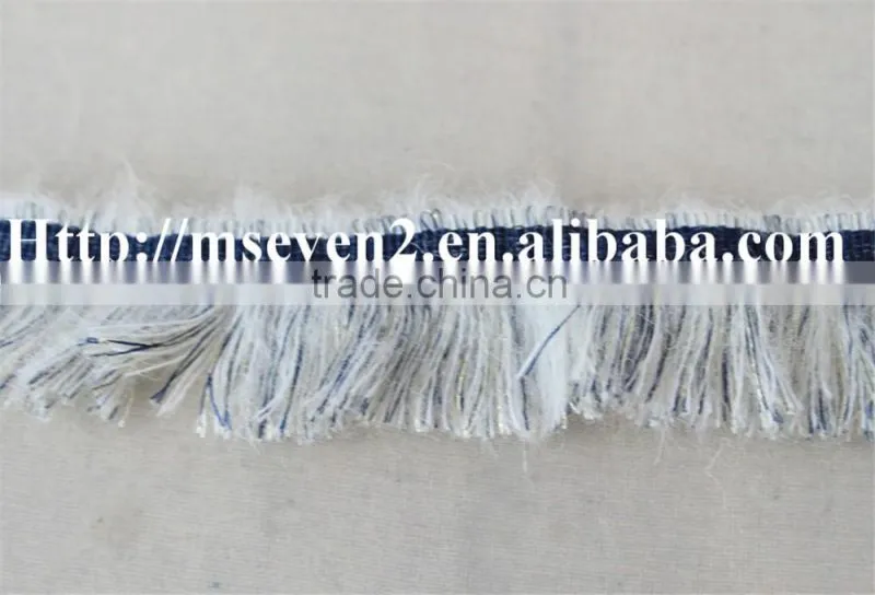 good looking kintting tassels red and white lace trim for garment accessories