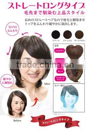CHOI-MORI Wig Straight Long Partial Synthetic Wig for Women