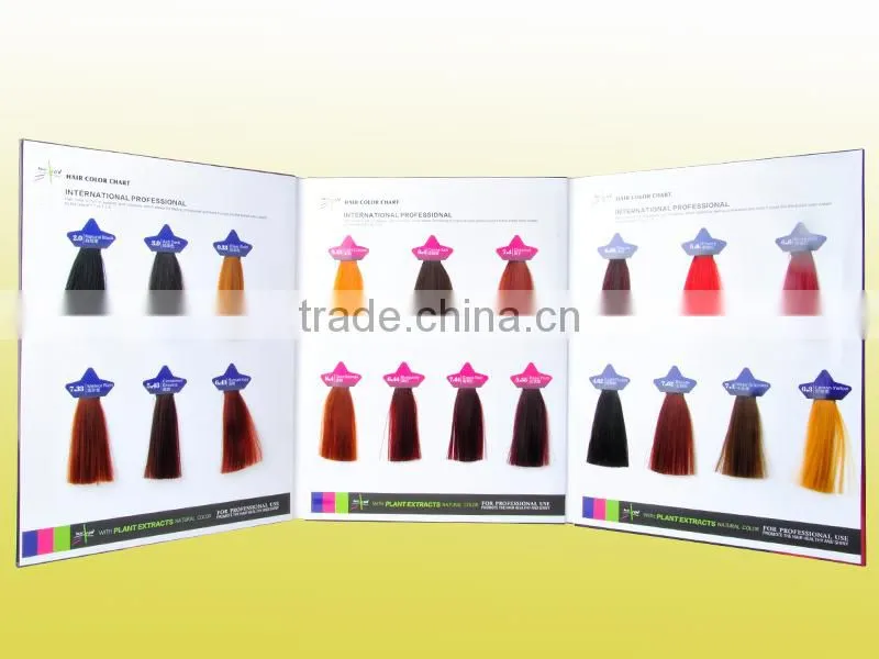 OEM Manufacturer Salon Professional Hair Dye Color Chart/Color Swatch Book