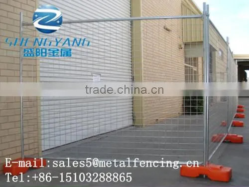 Frame finished temporary fencing with signage