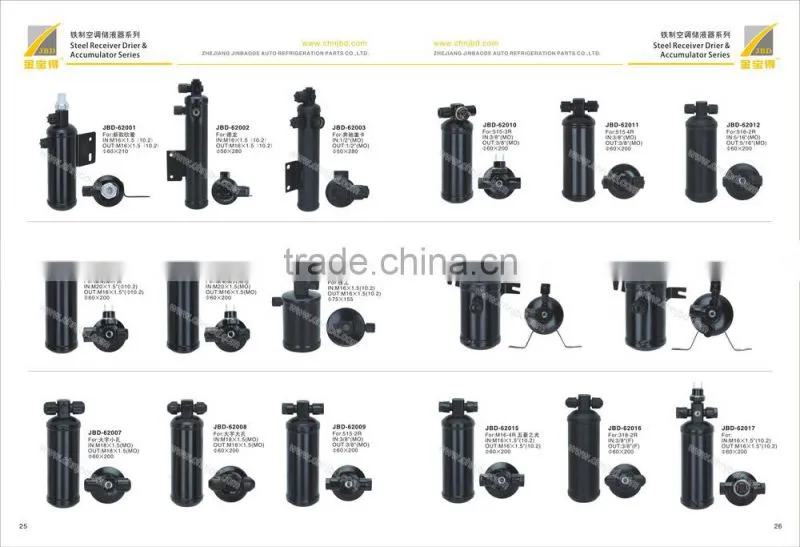 universal steel receiver drier,best price AC Receiver Drier,auto air conditioning filter drier