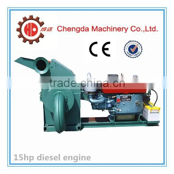 CE approved pine wood corn stalk hammer mill with cyclone/wood pellet crusher/animal feed grinder