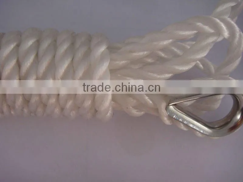 3-strand pe rope with thimble