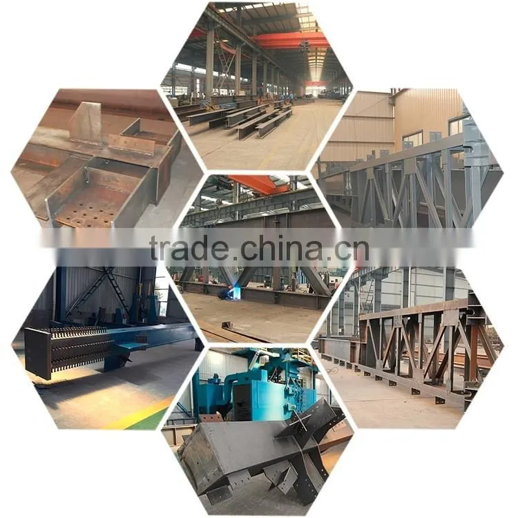 France wide span prefabricated steel structural workshop building