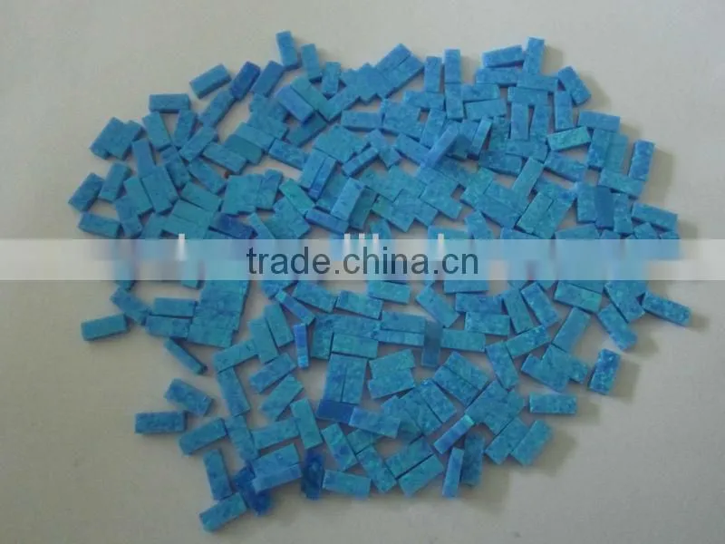 luminous blue strip synthetic opal