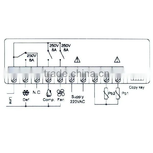 Digital Microcomputer Refrigeration Temperature Controller Compressor Defrost Fan + NTC PTC Probe type