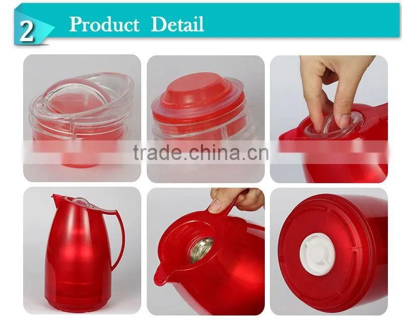 Plastic outer glass liner insulated transparent coffee water bottle (JGAH)