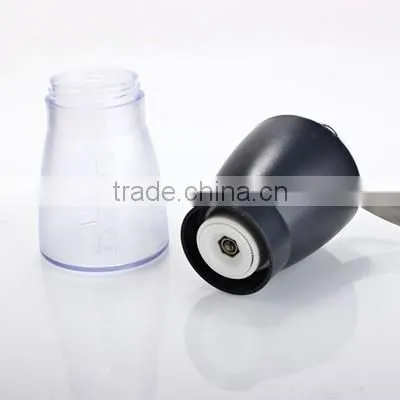Plastic housing portable coffee mill/grinder, Manual Ceramic Burr Coffee Grinder, Hand-crank Coffee Mill