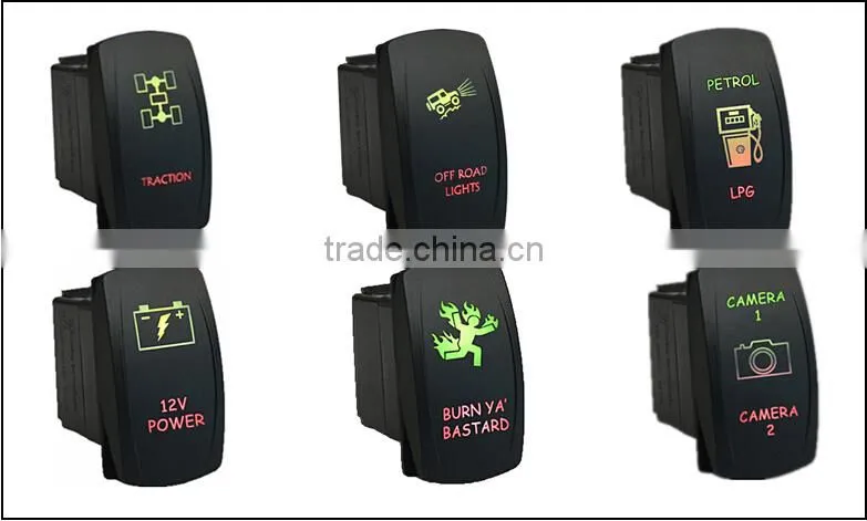 Hot! LED Light bar rocker switch & 12v sealed rocker switch