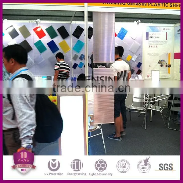 10-year quality guarantee UV resistant plug-pattern polycarbonate sheet 500mm