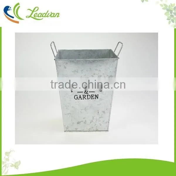 Flowers and garden large metal tall square flower planters
