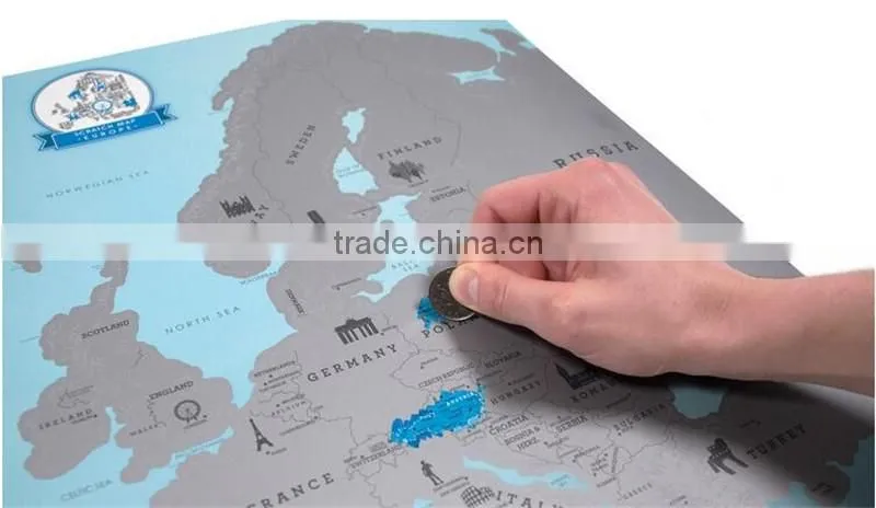 CT-749 World Map of Europe Fun essential tour map new European version of travel Map