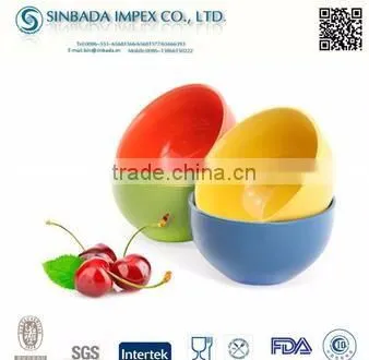 Ceramic baby food bowl with color drawing