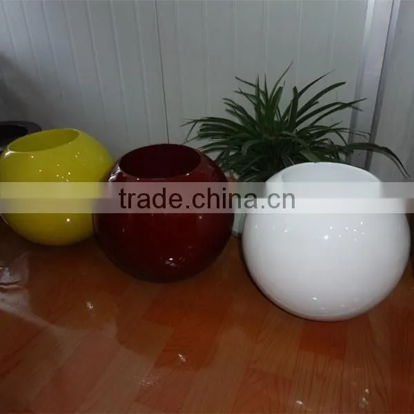 FO-186 Round shape fiberglass flower planter for decor