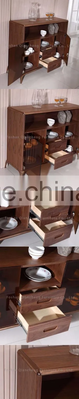 New Design Glass Door Wood Kitchen Cabinet Design