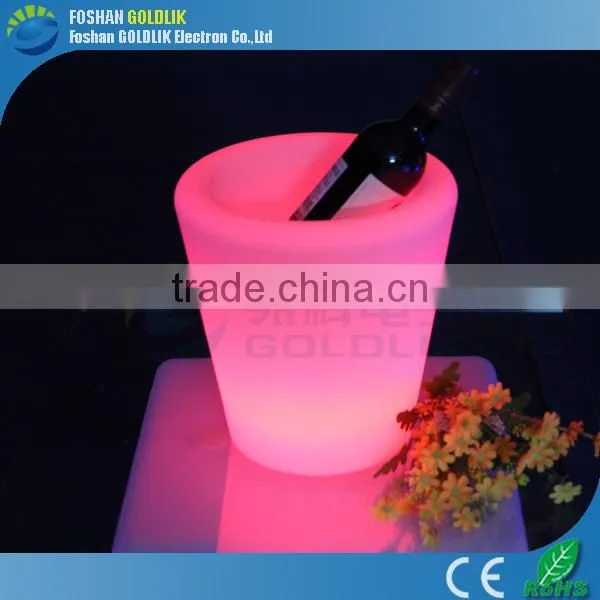 Custom led illuminated ice bucket with color changing GKP-017RT
