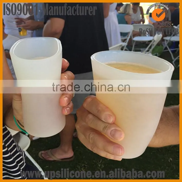 high quality unbreakable clear silicone wine glasses