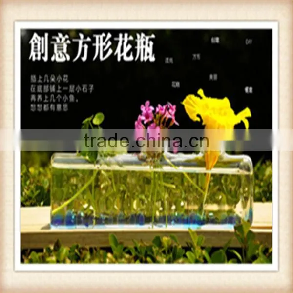 Clear glass vases