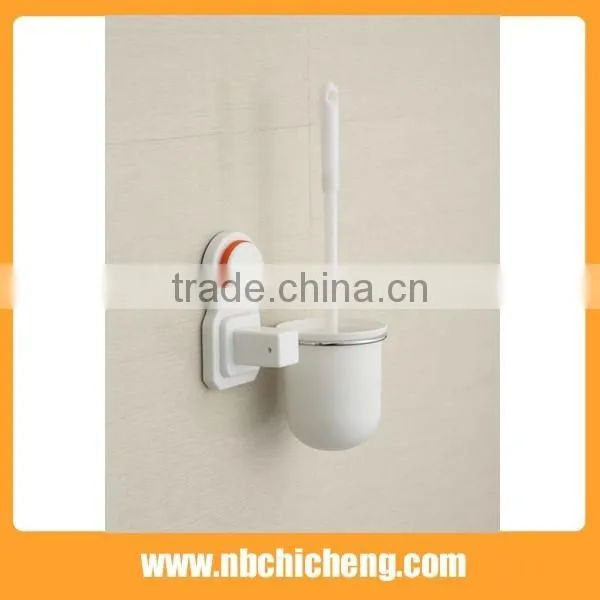 High quality wall mounted toilet brush set plastic toilet brush holder
