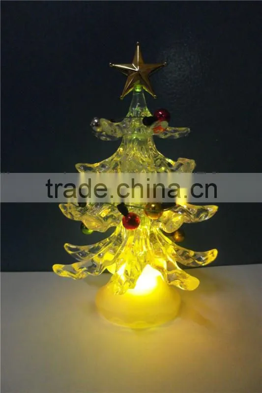 Dongguan acrylic Mimi Christmas tree with USB music lighting