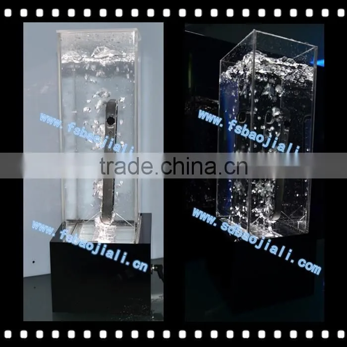 lighting acrylic mobile phones used waterproof showcase