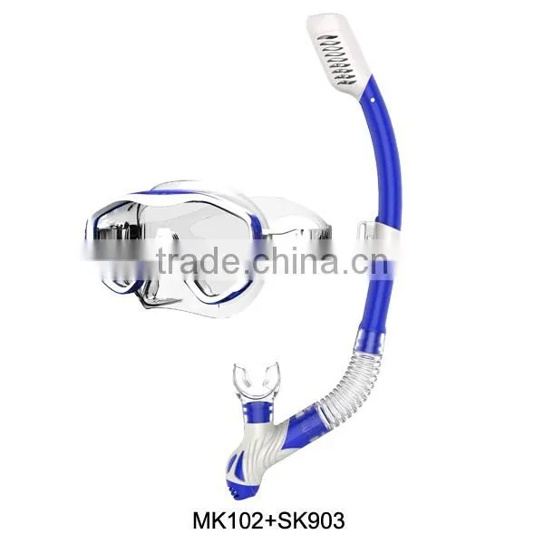 Hot CE approval Adult Snorkelling set,Silicone Diving Mask, Dry Snorkel(MK100+SK900)