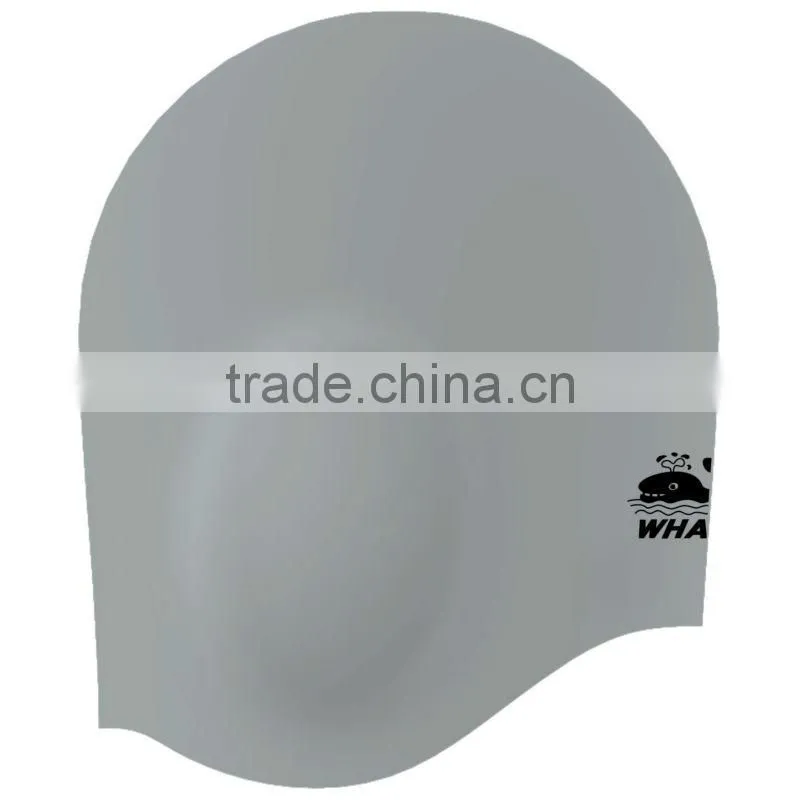 3D Ear Guanrd swim cap with 100%silicone, Unique design swim cap