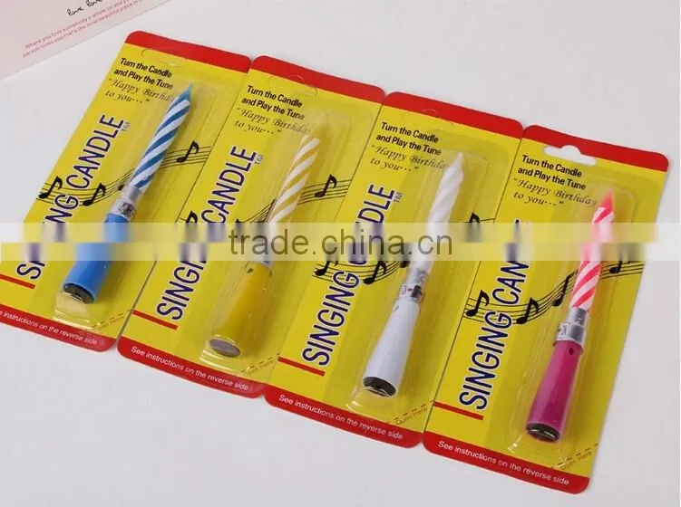Music Colour Screw Thread Birthday Candle Wholesale
