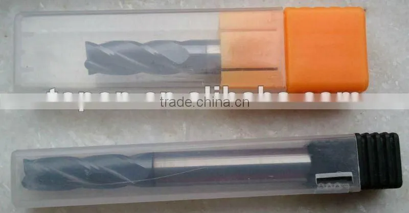 Tialin-coated cnc carbide end mill cutting tools with shining outlook
