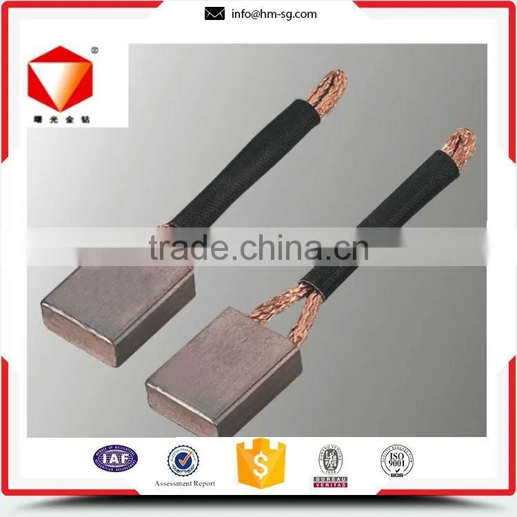Durable wide range automotive starter carbon brush