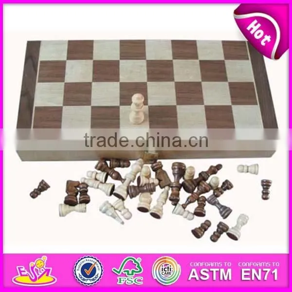 2015 high-grade chess game for kids,popular wooden boxes chess set for sale,educational travel wooden chess toy in box WJ277099