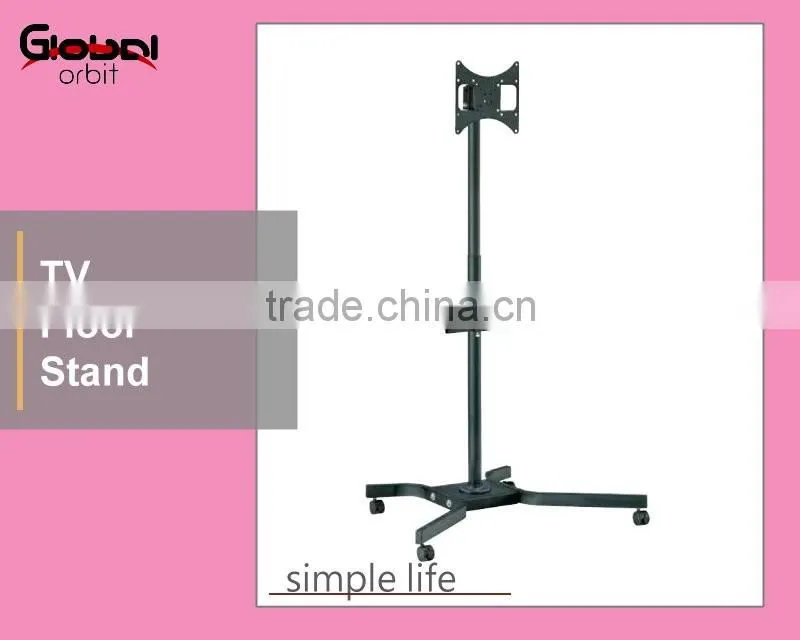 Telescoping Ajustable Shelf Television Display Cart Rotate TV Bracket LCD LED Trolley