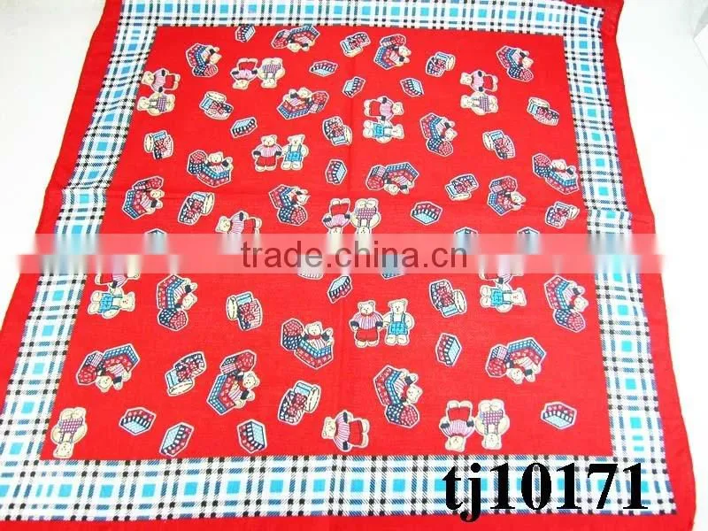 Stylish Multifunctional Red Lattice Bandana as neckerchief, headwear, etc.