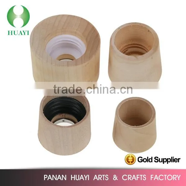 Natural color perfume wooden cap for glass bottle