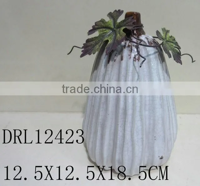 white pumpkin ceramic decorations festival holloween decorations