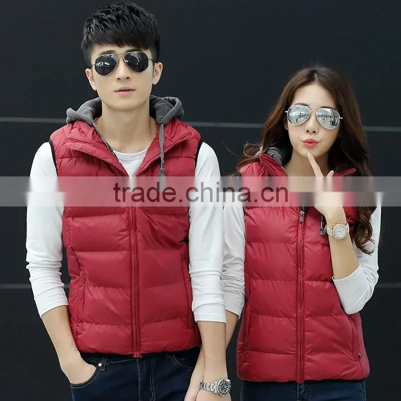 Hot Winter New down Cotton vest casual Slim jacket coat waistcoat for men and women