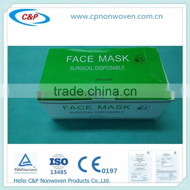 Disposable nonwoven medical nonwoven face masks