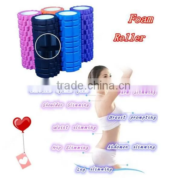 Hot sale EVA Grid High Density Hollow Exercise Yoga Foam Roller Shuoyang