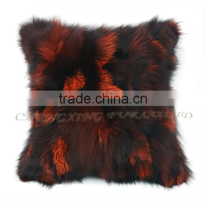 CX-D-33 Genuine Fox Fur Floor Cushion Covers/ Pillow case