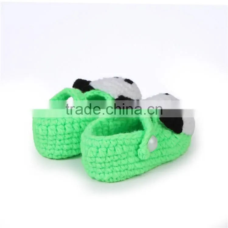 Cute Dog Pattern Hand Crochet Baby Shoes