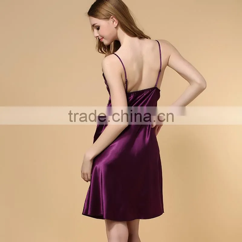 Sexy Satin Night Skirt Pajamas Sleepwear