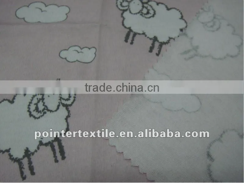 100% COTTON 26S JC PRINTED SINGLE JERSEY FABRIC 200GSM 175CM BABY DESIGNS CHINA MADE