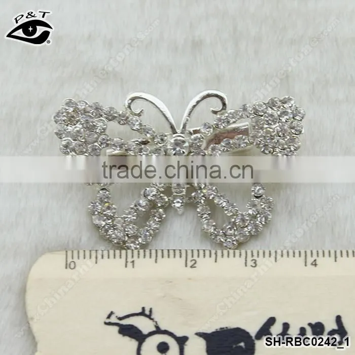 Butterfly Rhinesone Brooch Crystal Pins for wedding invitation brooch pins