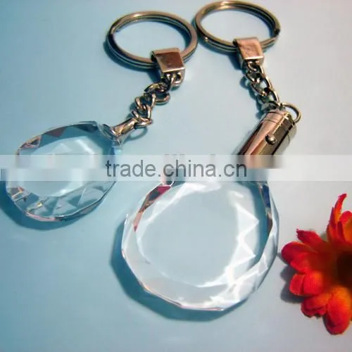 Luxury 3D Personalized Engraving Crystal Keychain