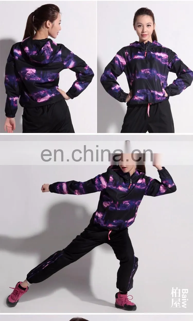 116171003 Long Sleeve Flower Color Sauna Top