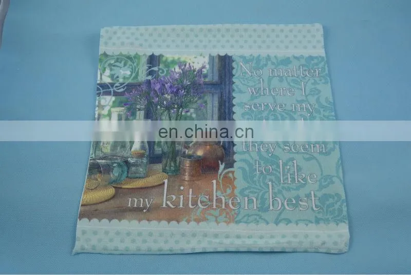 custom printed tea towel for kitchen cleaning