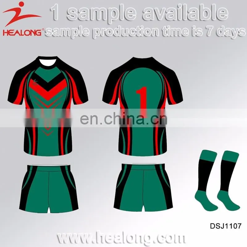 Healong Dye-Sub Digital Sublimation Custom Rugby Singlets