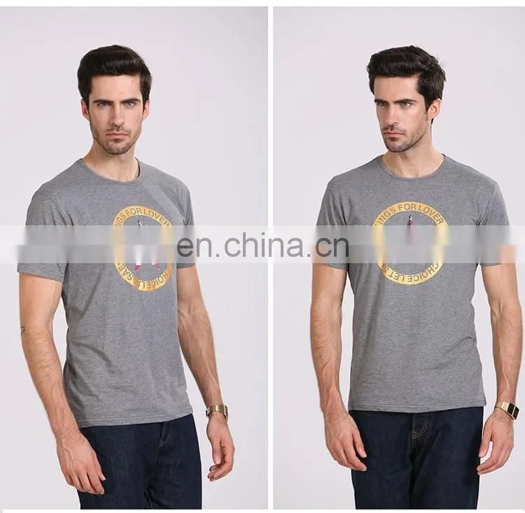 Wholesale summer short sleeve seamless cheap muscle fit printed men t shirt